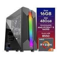 Computador Gamer AMD Ryzen 5 5600g, 16GB, SSD 480GB, Radeon Vega 7 Certox Stream 1031