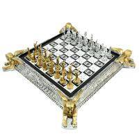 jogo de tabuleiro xadrez e trilha 24cm tralha Variedades