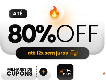 Até 80% OFF - Até 12x sem juros - Milhares de Cupons - Frete Grátis