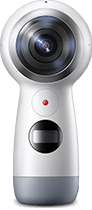 Visão frontal do Gear 360 (2017)