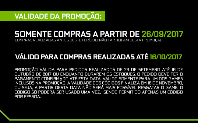 KaBuM! - www.kabum.com.br - Na compra de uma Geforce GTX 1080 TI, GTX 1080,  GTX 1070 ou GTX 1060 você GANHA o game For Honor ou Ghost Recon: Wildlands!  Garanta a eficiência